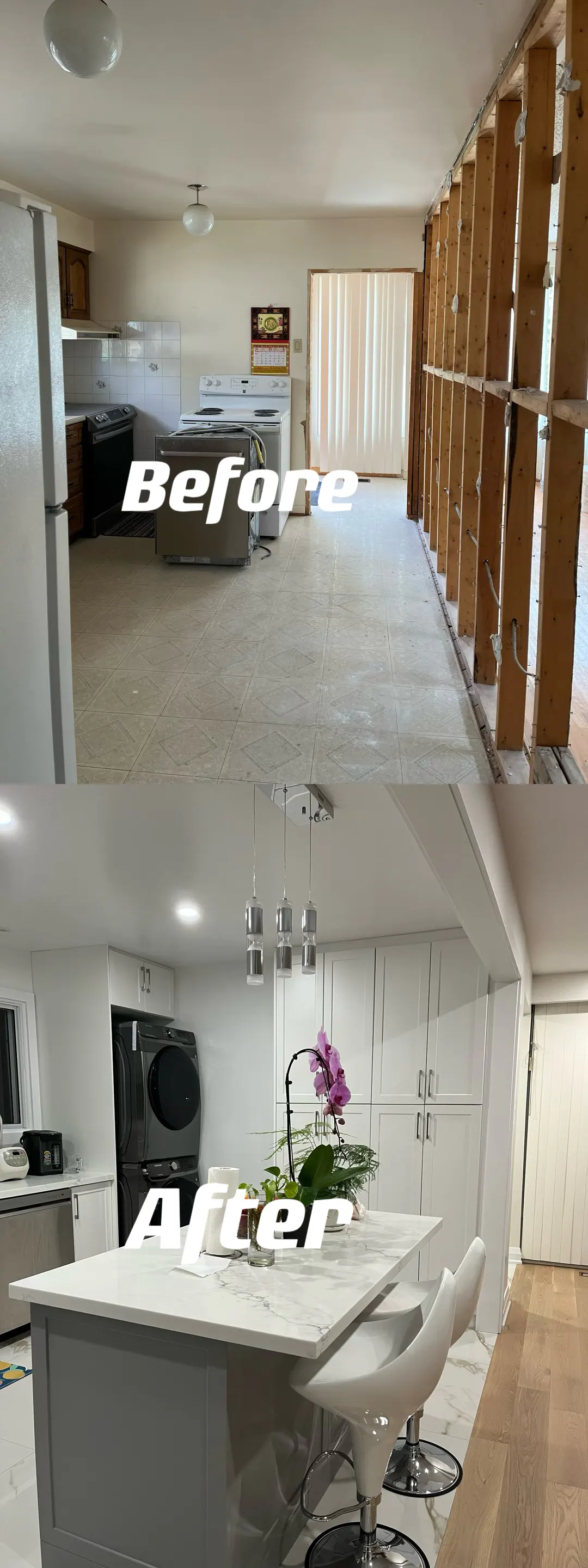 Nivo kitchen before and after planning reference